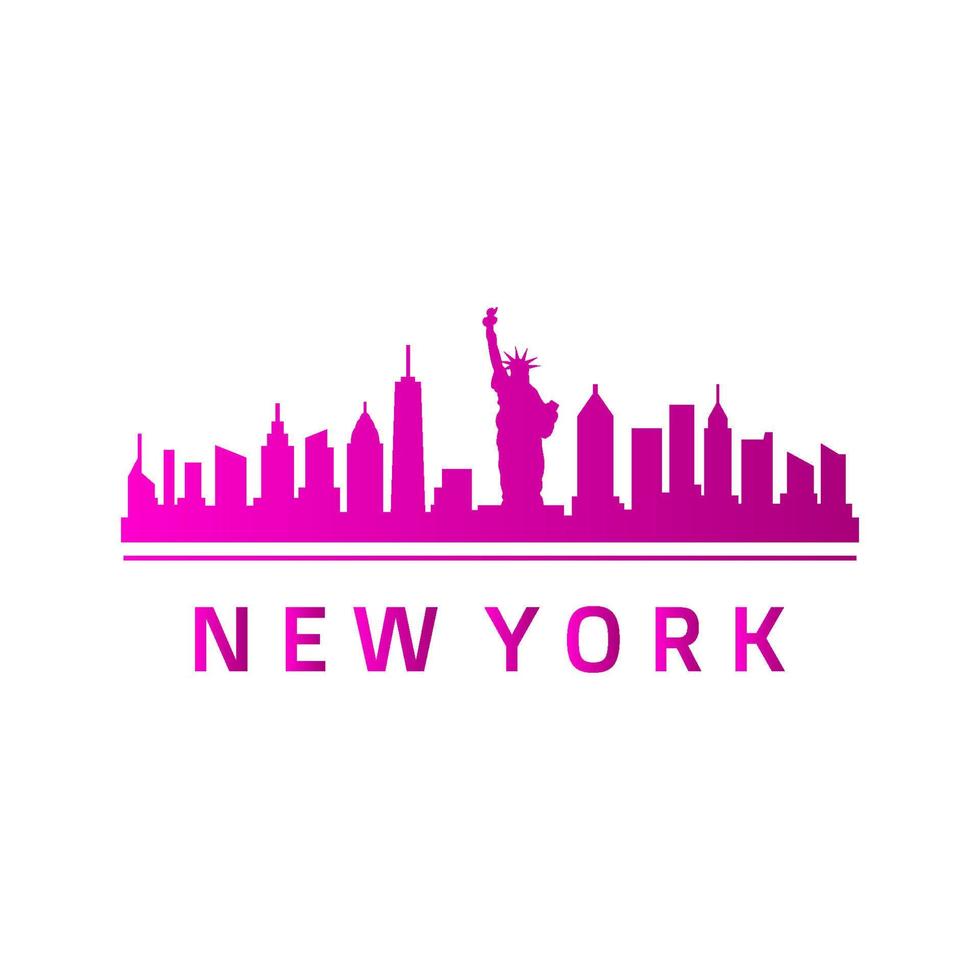 New york skyline illustrated vector