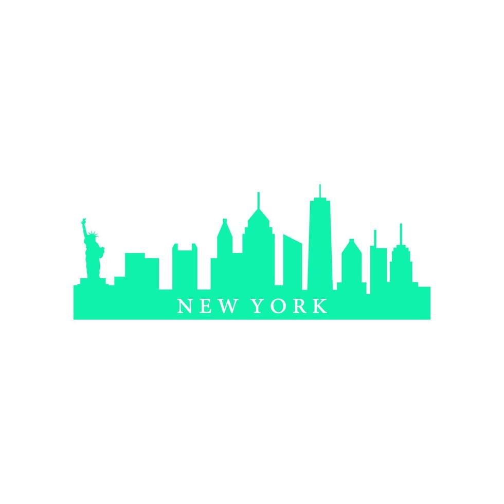 New york skyline illustrated vector