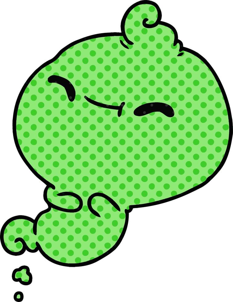 cartoon of kawaii scary ghost vector