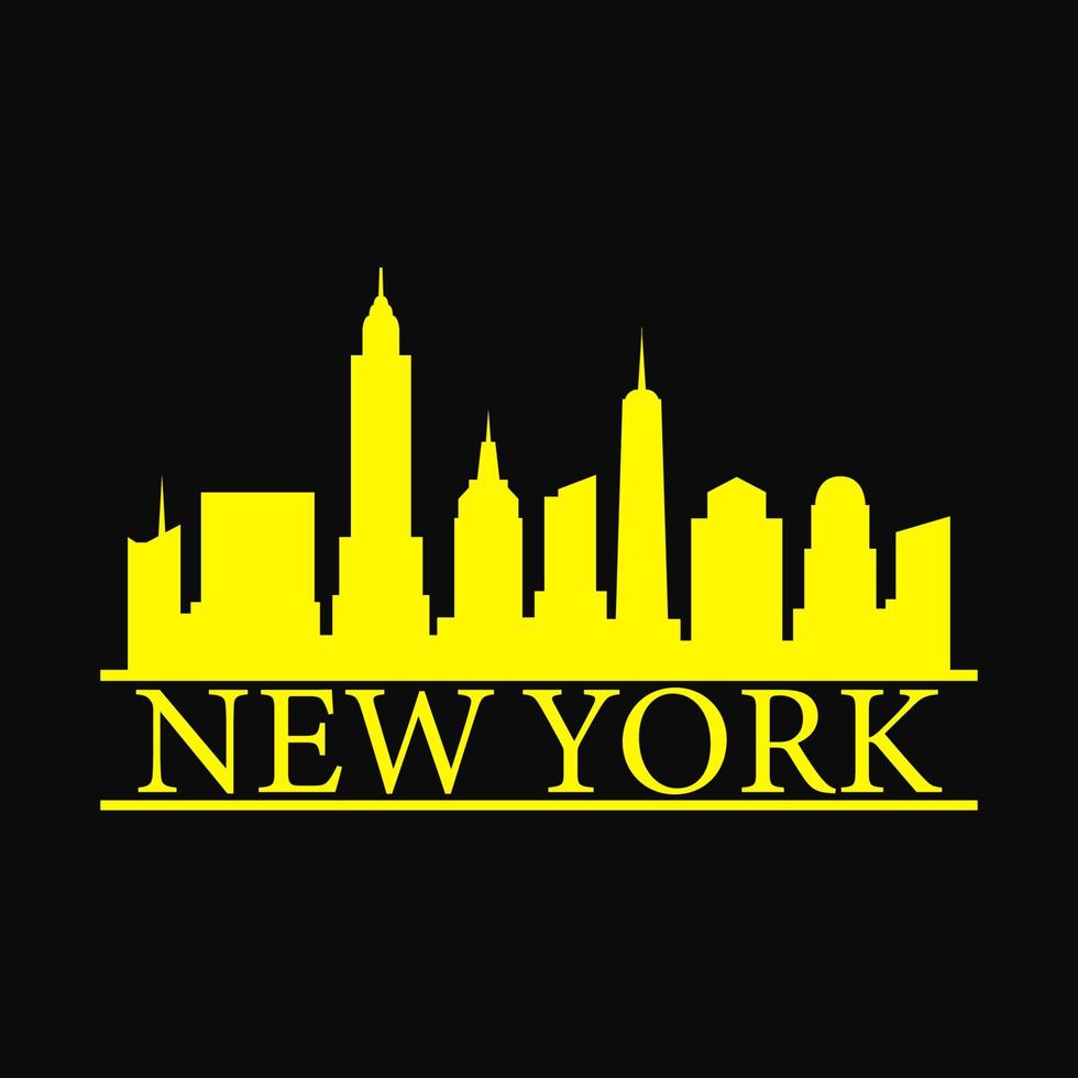 New york skyline illustrated vector