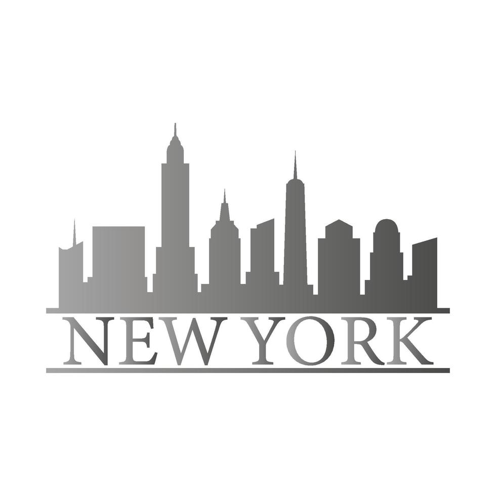 New york skyline illustrated vector