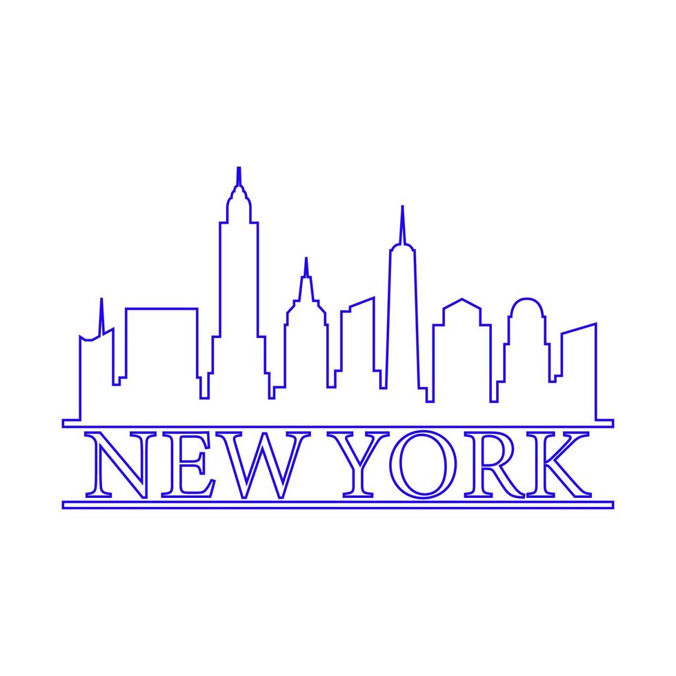 New york skyline illustrated vector