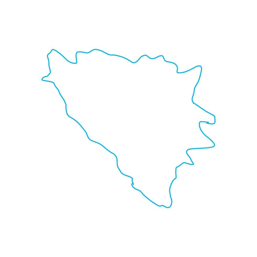 Illustrated bosnia map vector