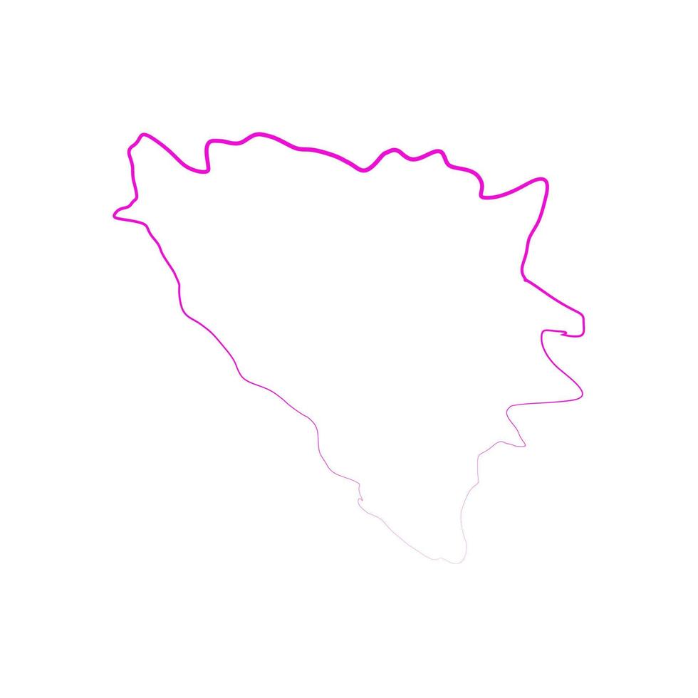 mapa ilustrado de bosnia vector