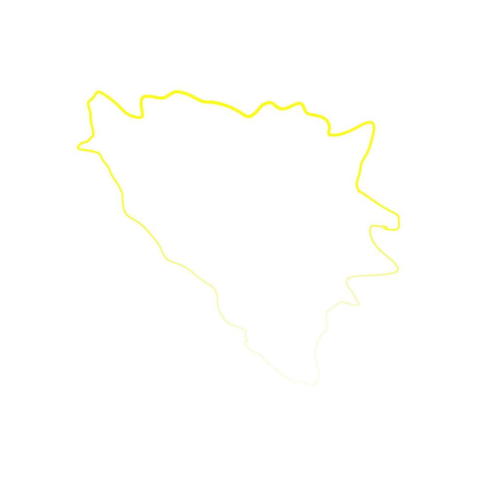 mapa ilustrado de bosnia vector