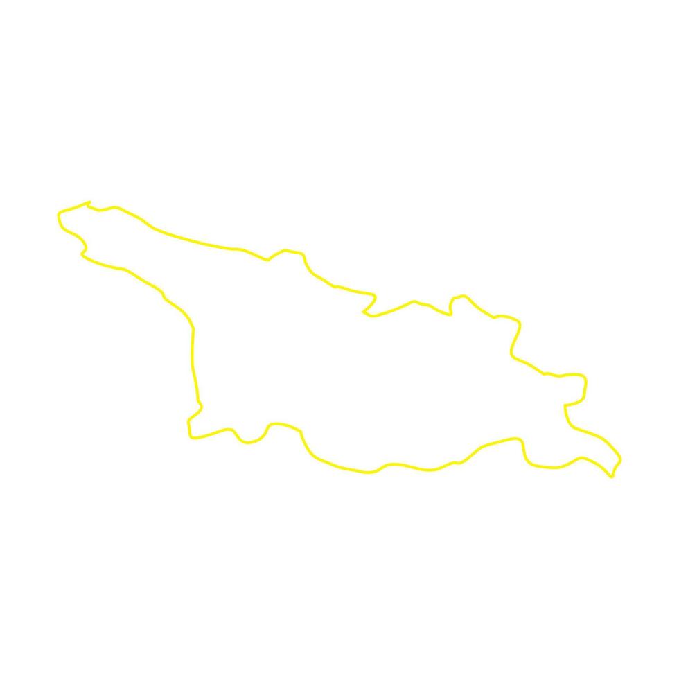 Georgia map illustrated vector