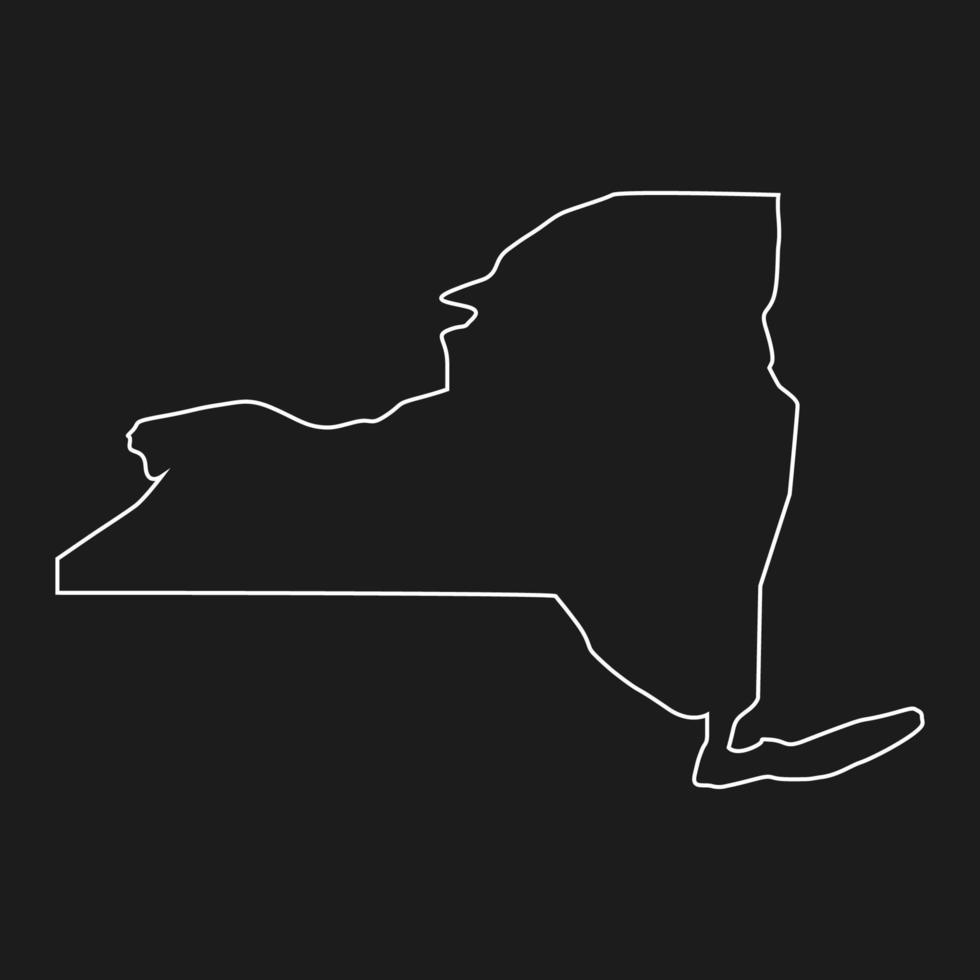 New york map illustrated vector