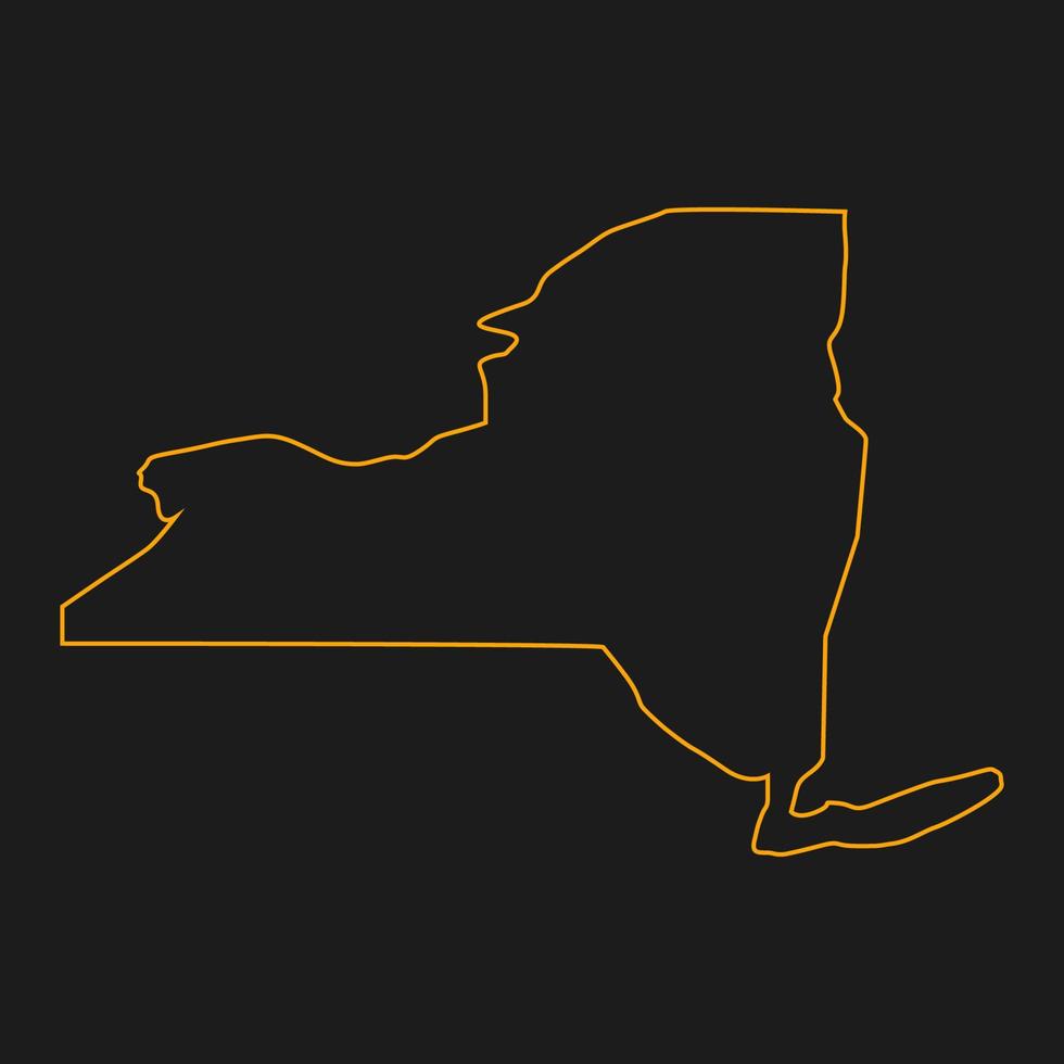 mapa de nueva york ilustrado vector