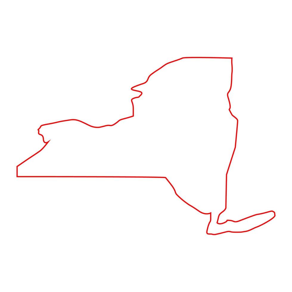 mapa de nueva york ilustrado vector