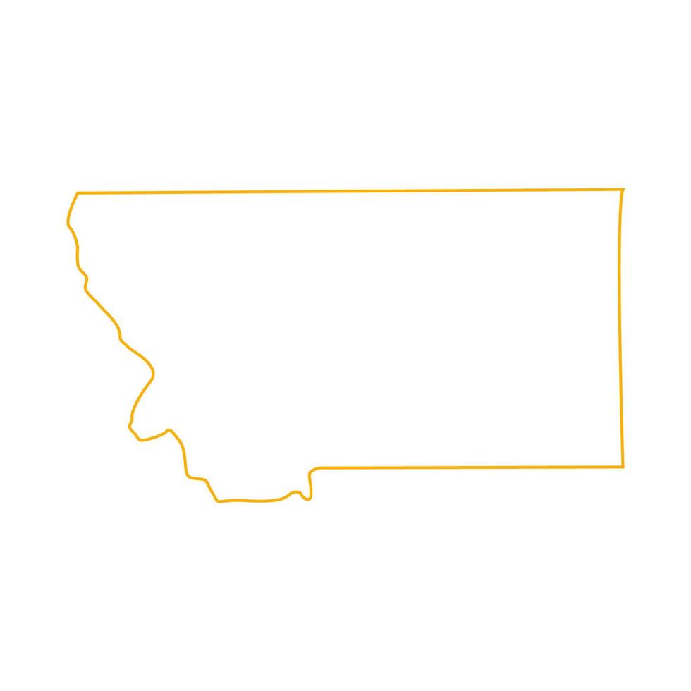 Montana map illustrated vector