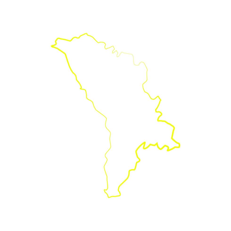 Moldova map illustrated vector