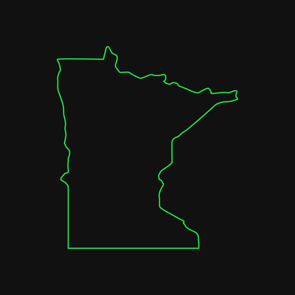 mapa de minnesota ilustrado vector