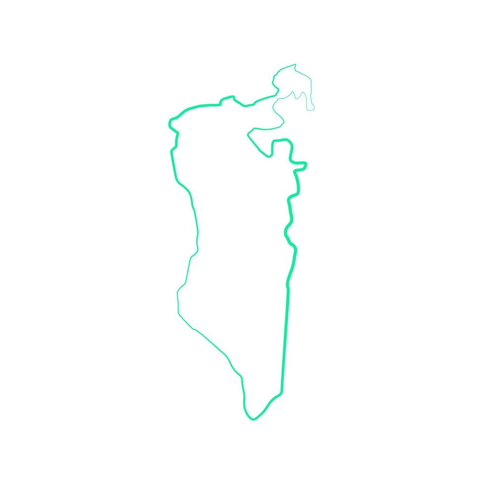 mapa de bahrein ilustrado vector