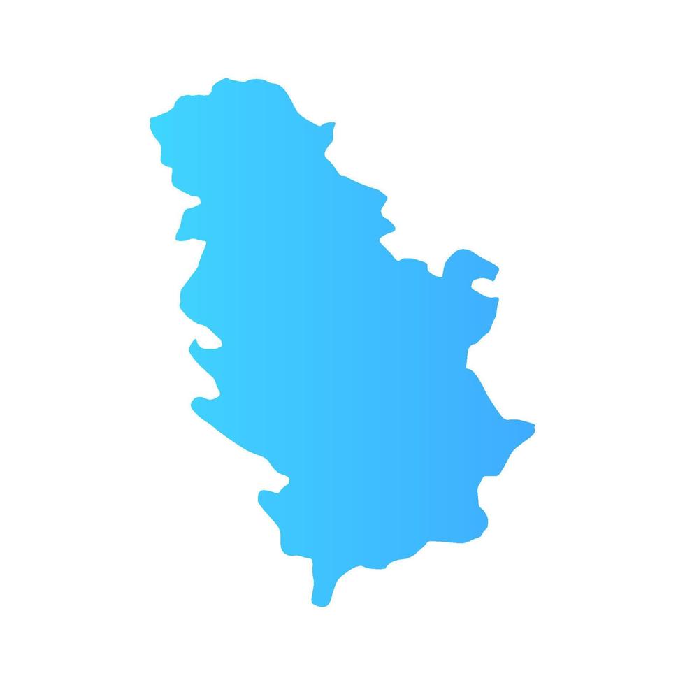 Illustrated serbia map vector