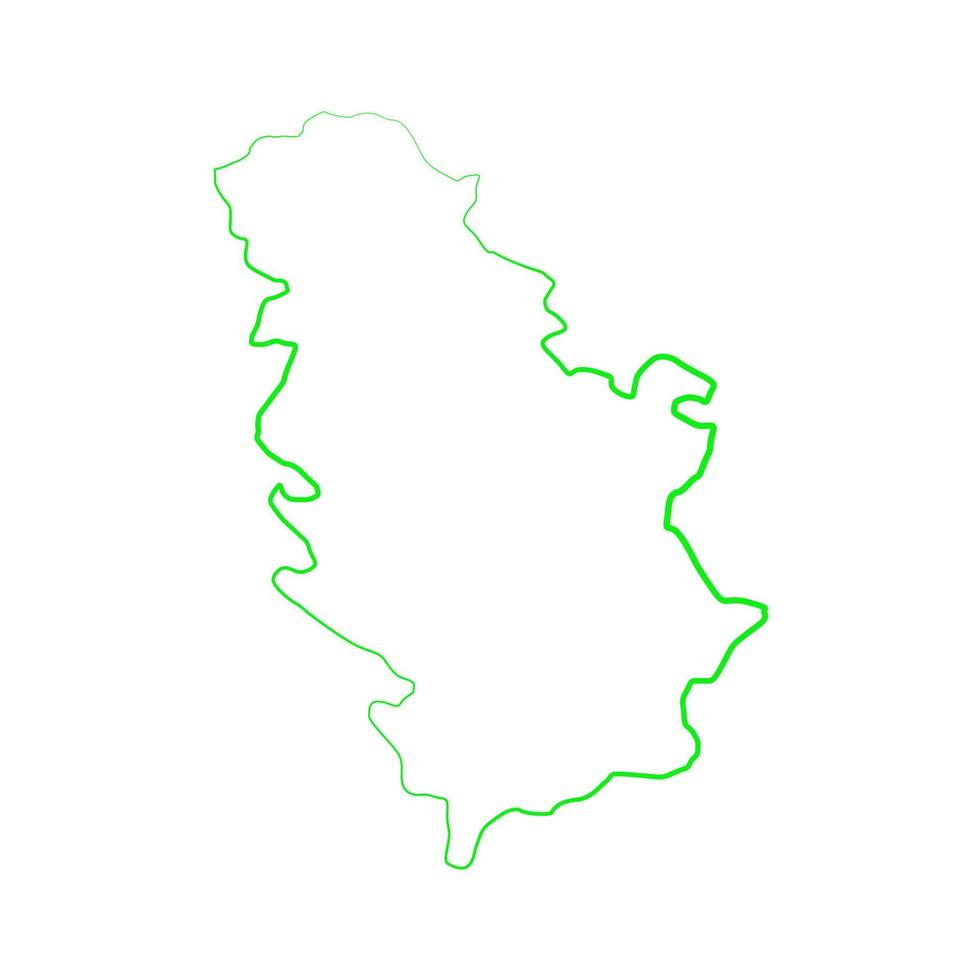 mapa ilustrado de serbia vector