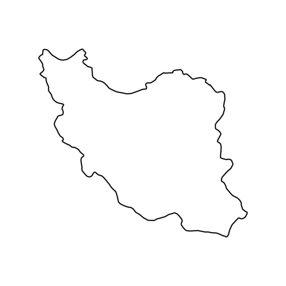 Illustrated iran map vector