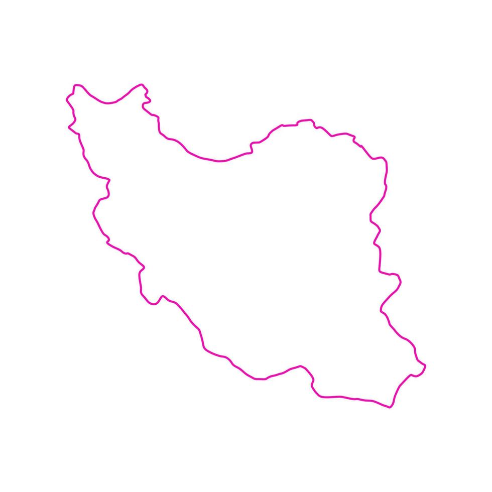 mapa ilustrado de irán vector