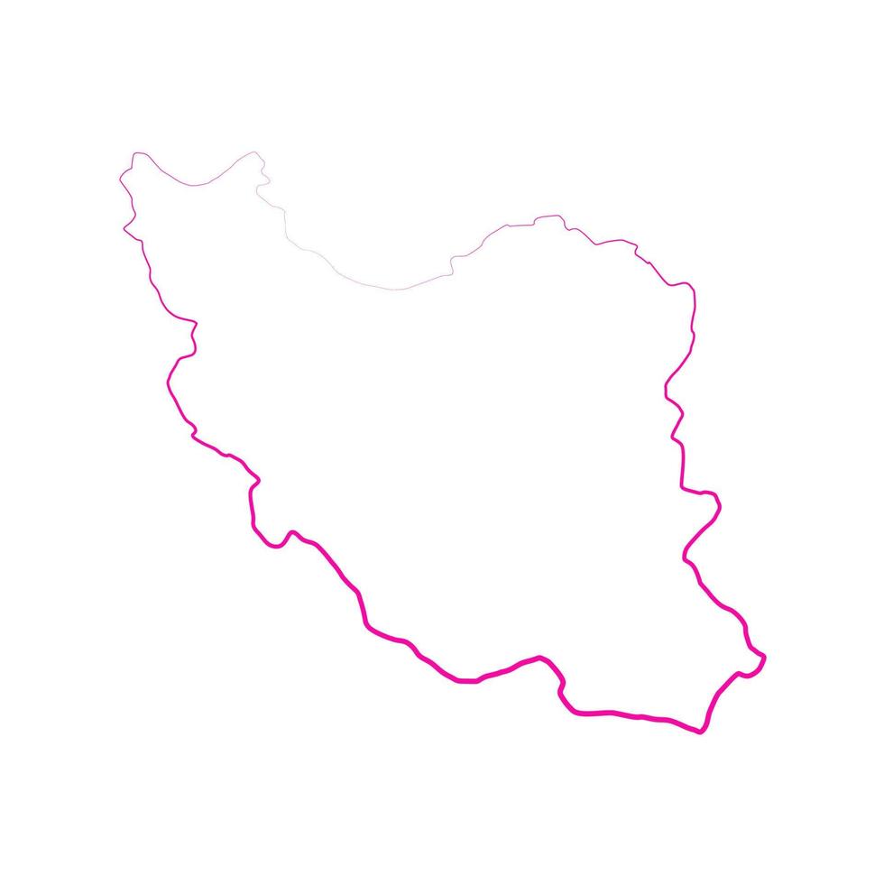 Illustrated iran map vector