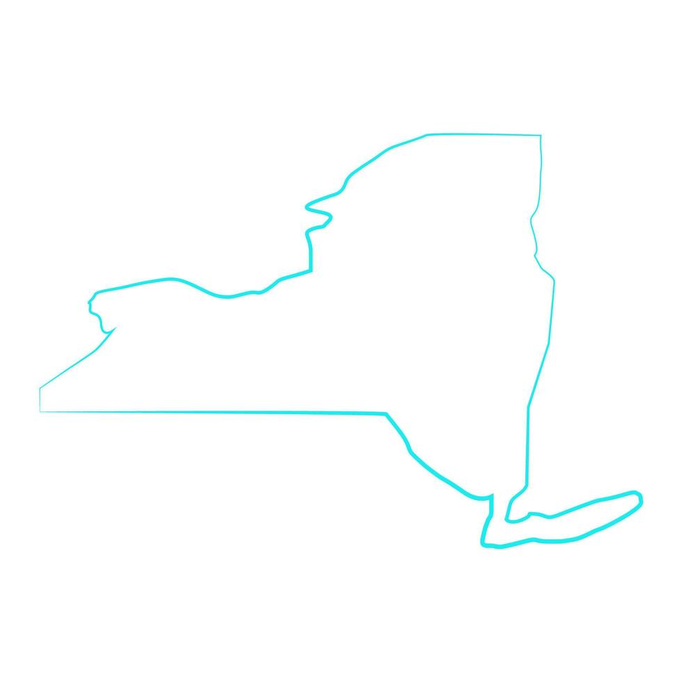 mapa de nueva york ilustrado vector