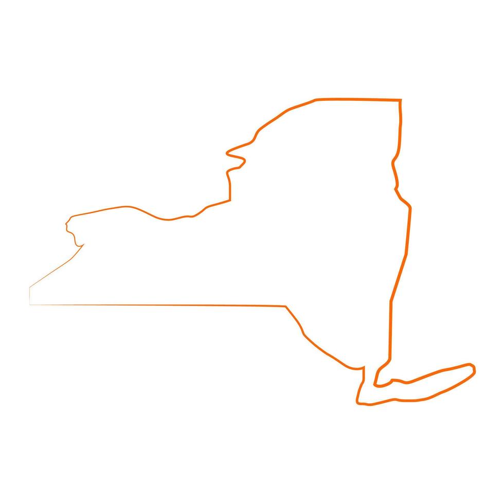 mapa de nueva york ilustrado vector