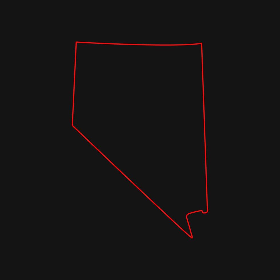 mapa de nevada ilustrado vector