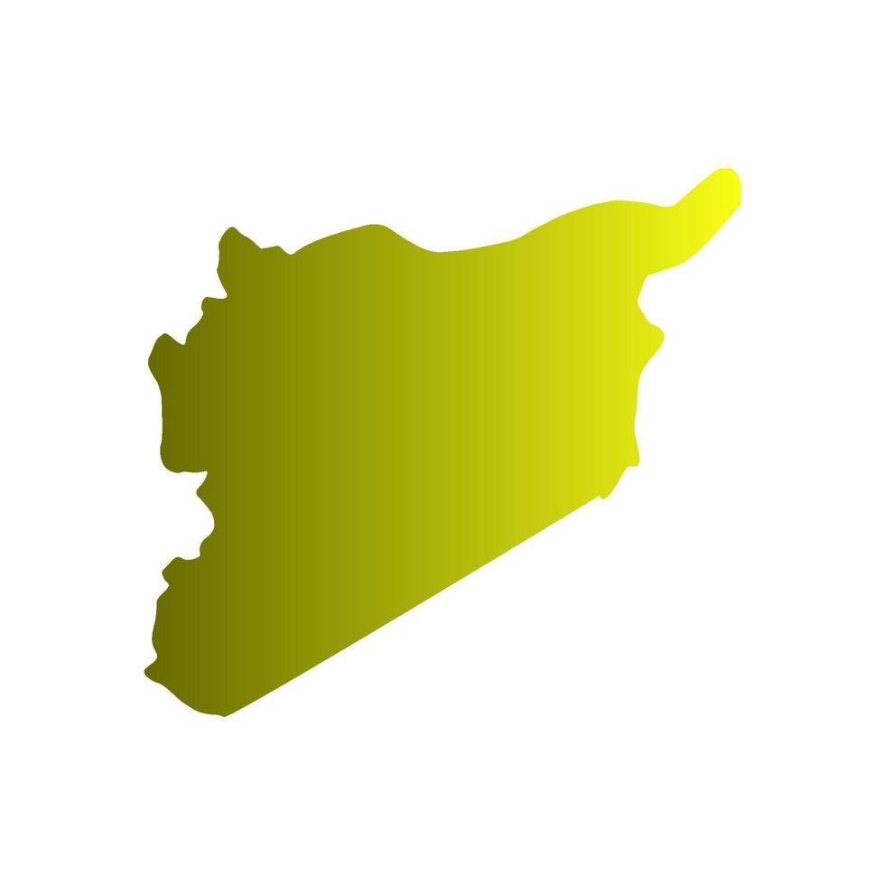 Syria map illustrated vector