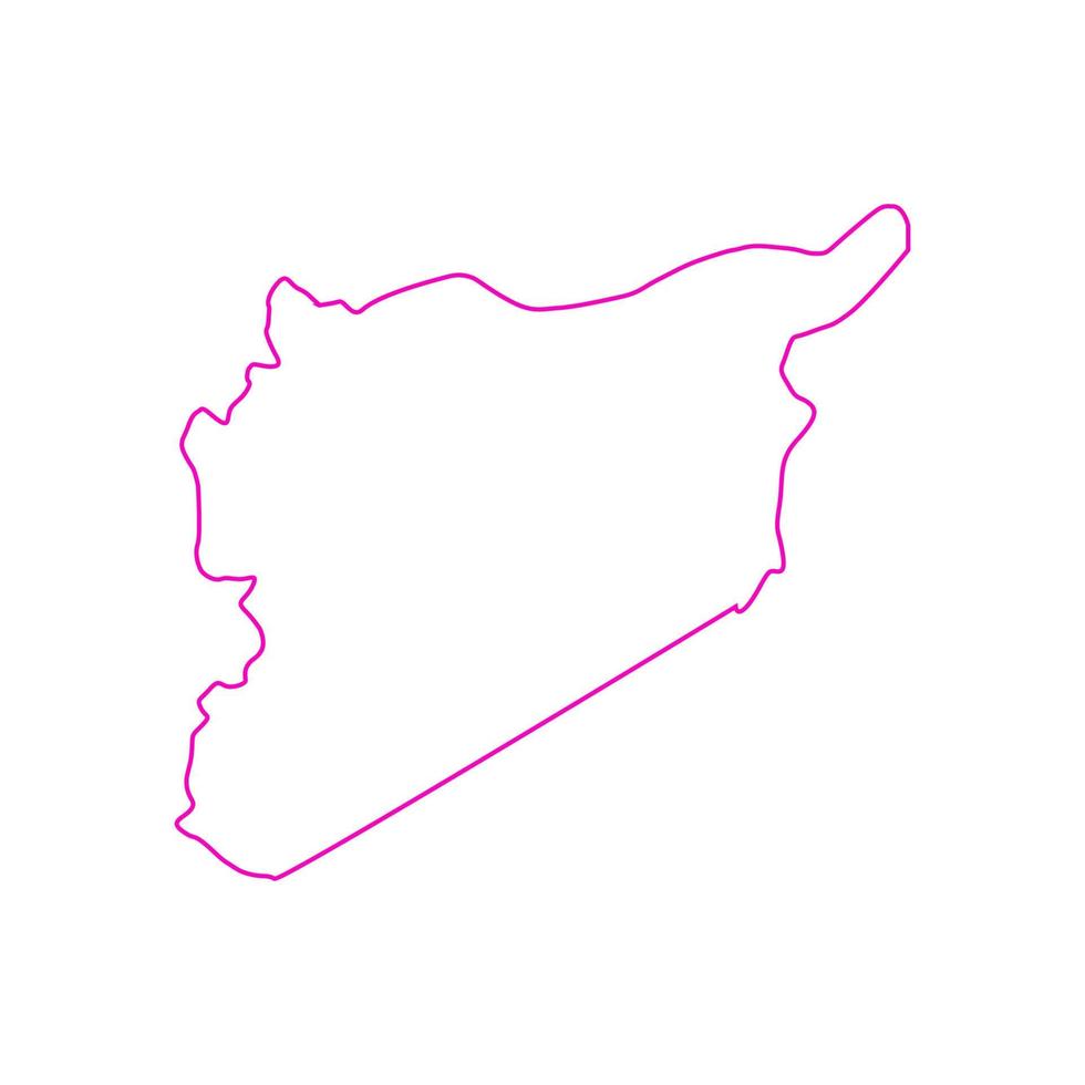 siria mapa ilustrado vector