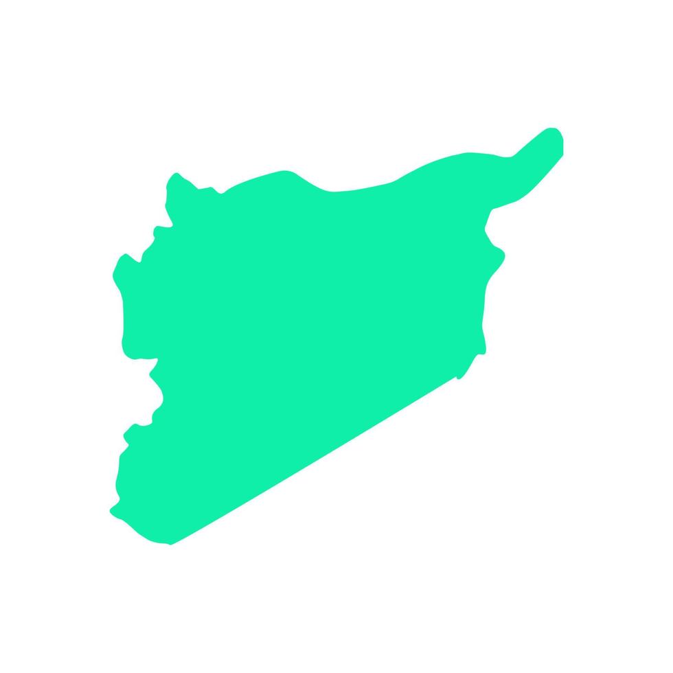 Syria map illustrated vector