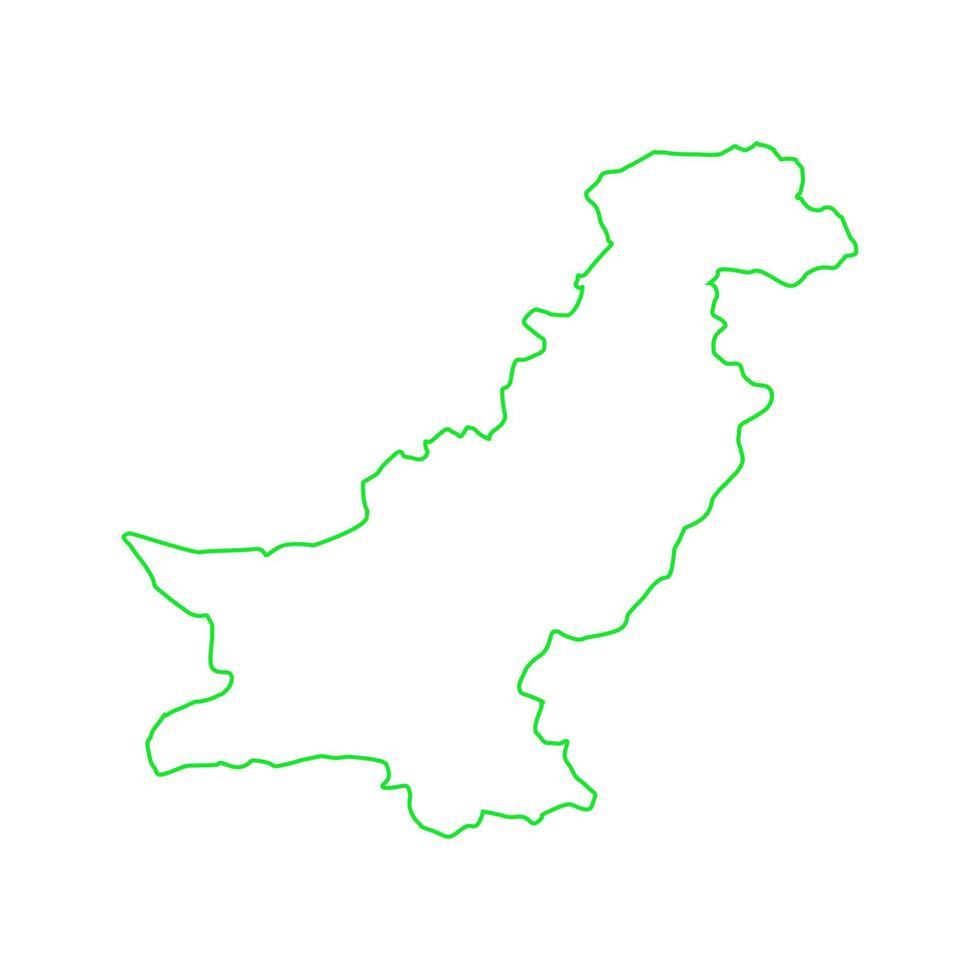 mapa ilustrado de pakistán vector