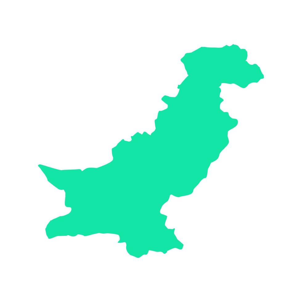 mapa ilustrado de pakistán vector
