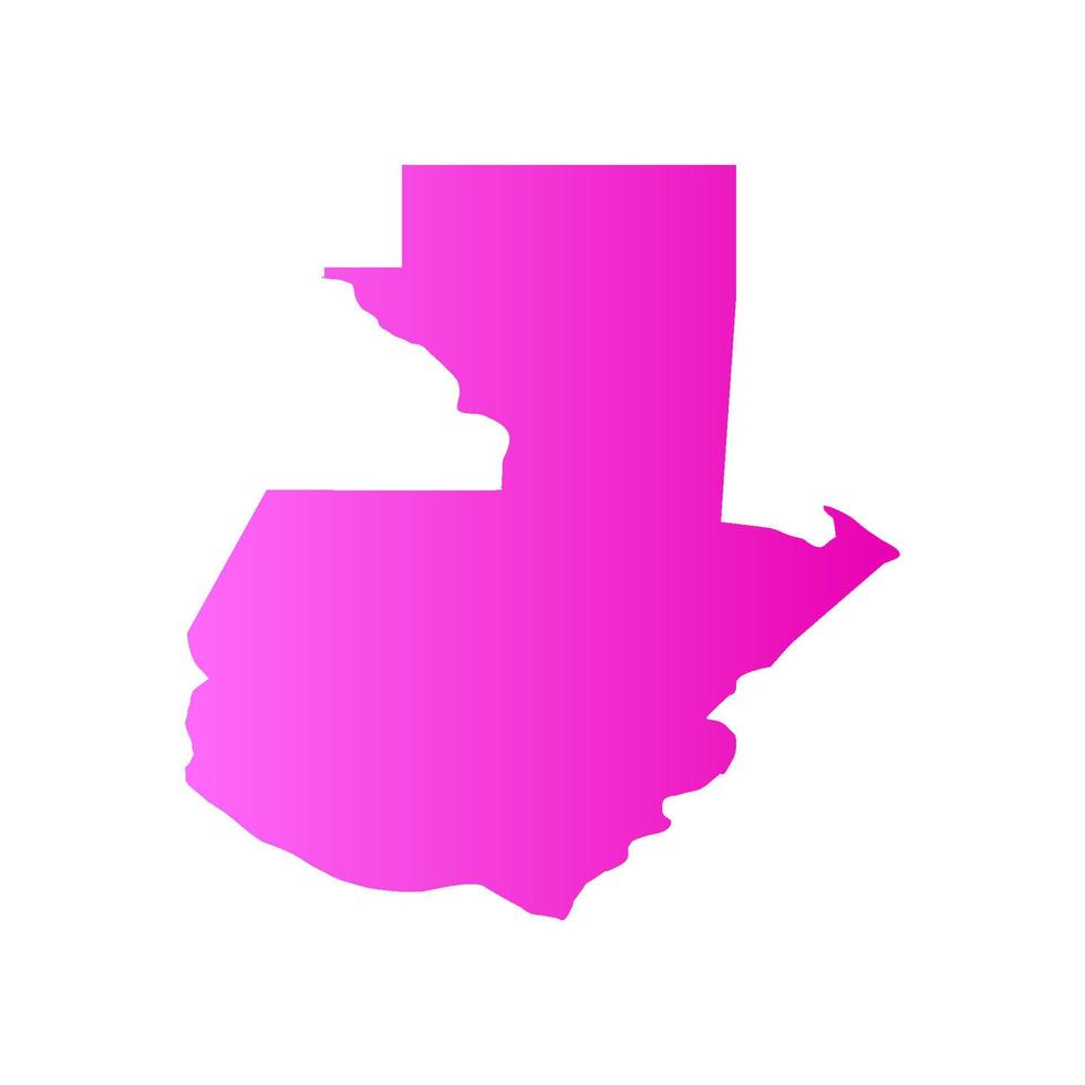 Guatemala map illustrated vector