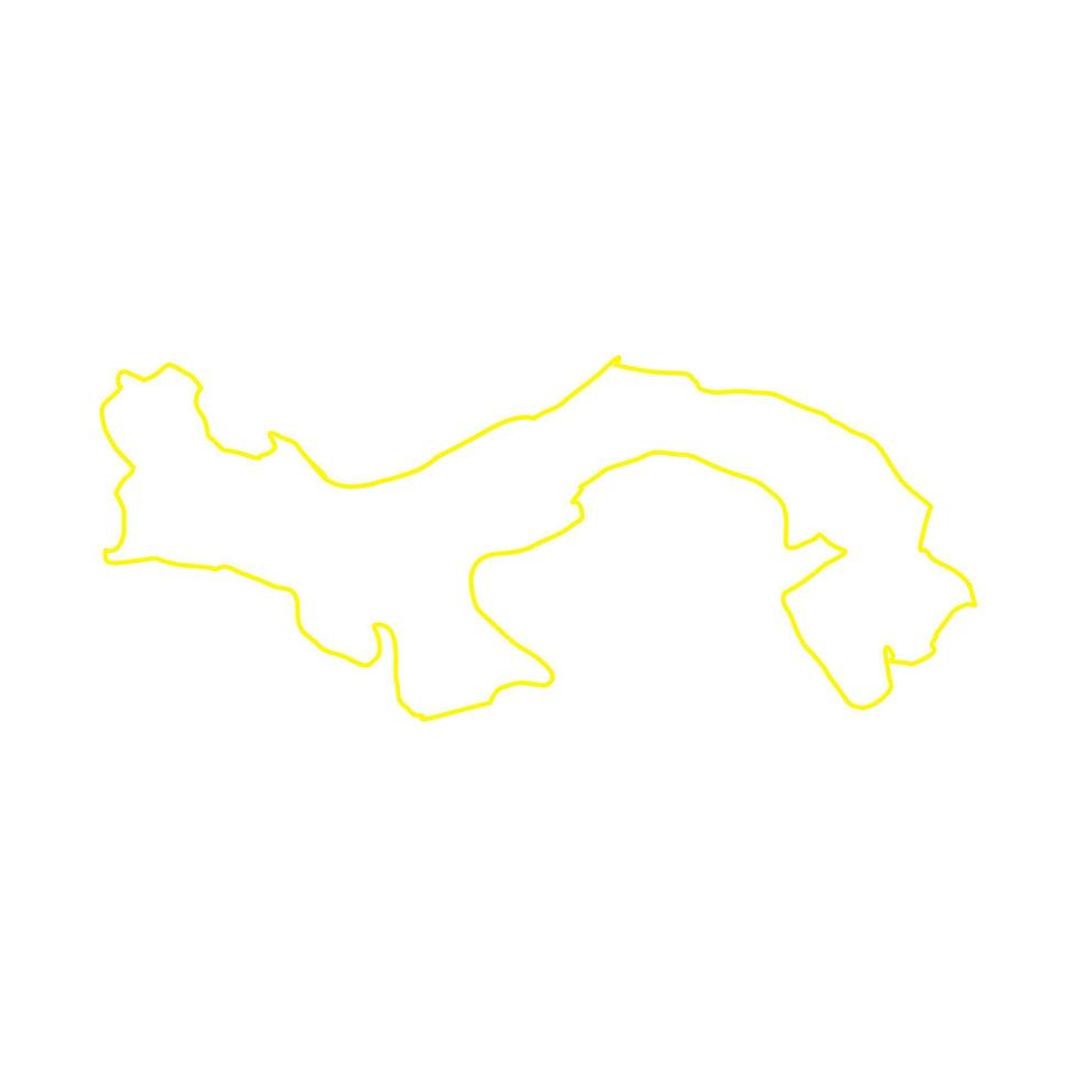 Illustrated panama map vector