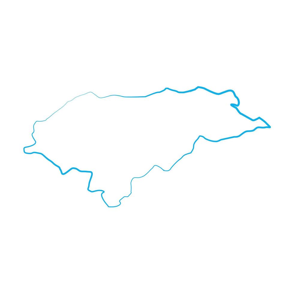 mapa ilustrado de honduras vector