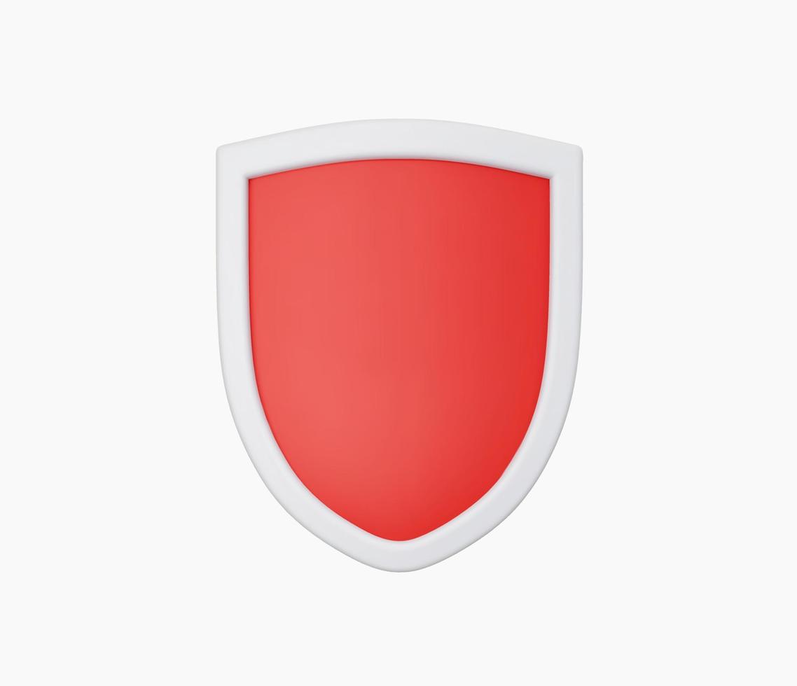 3d Realistic Shield Icon vector illustration