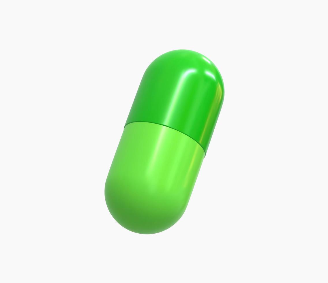 3D realistic medicinal capsule vector illustration