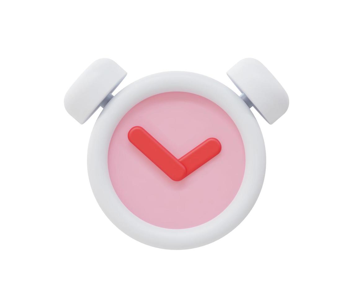 3d Realistic Alarm Clock vector illustration.