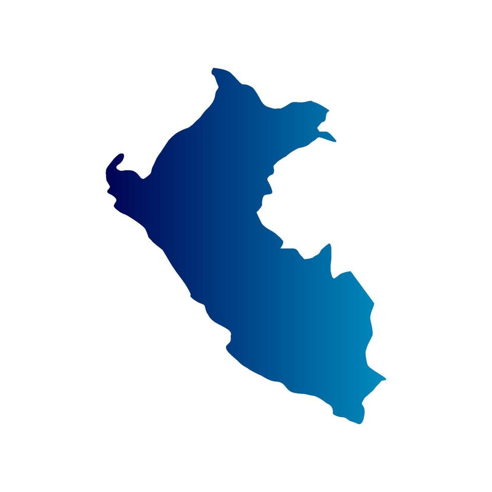Peru map illustrated vector