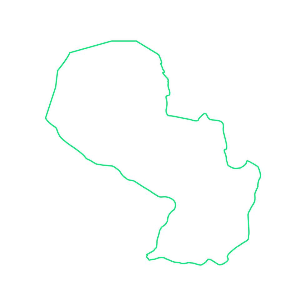 mapa ilustrado de paraguay vector