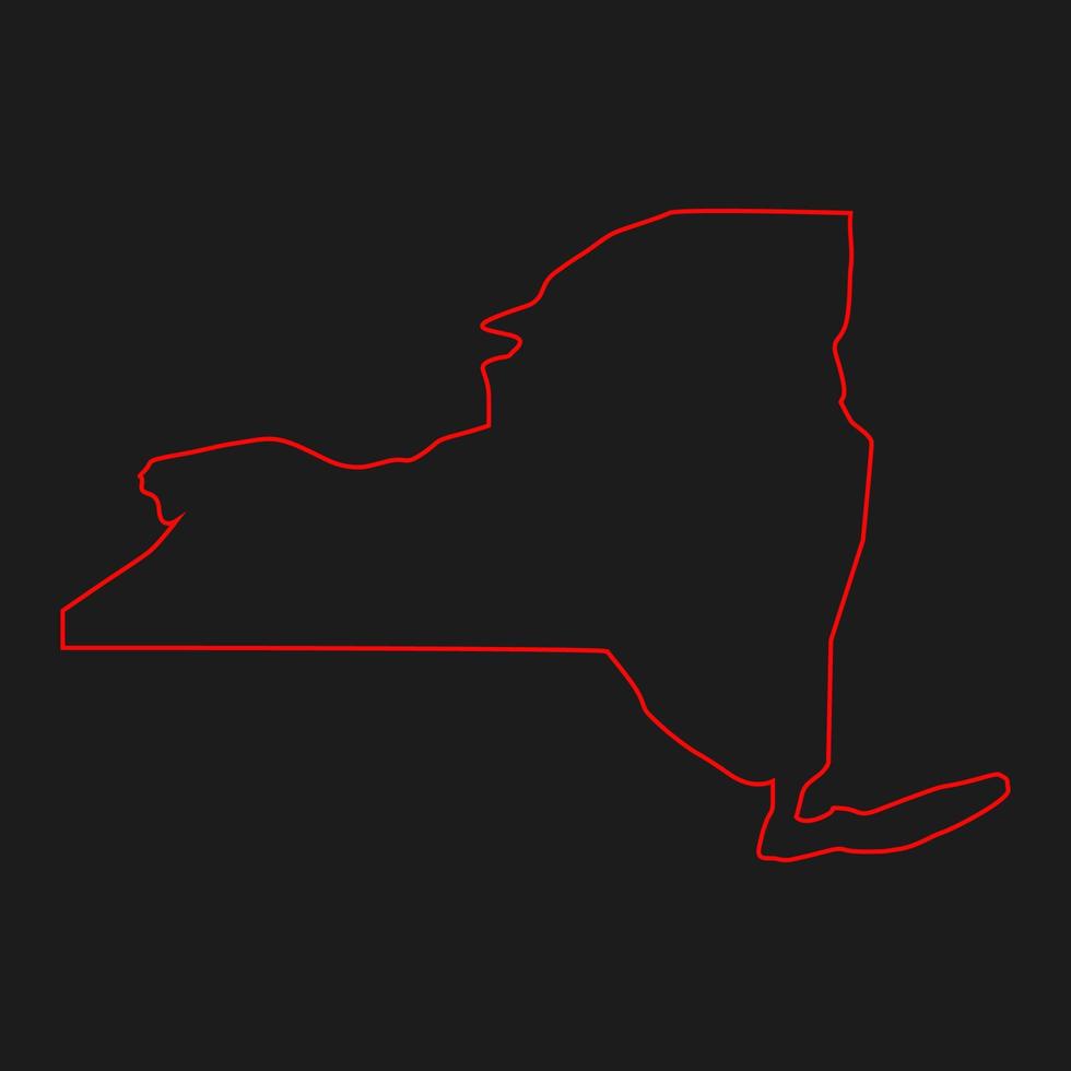 mapa de nueva york ilustrado vector