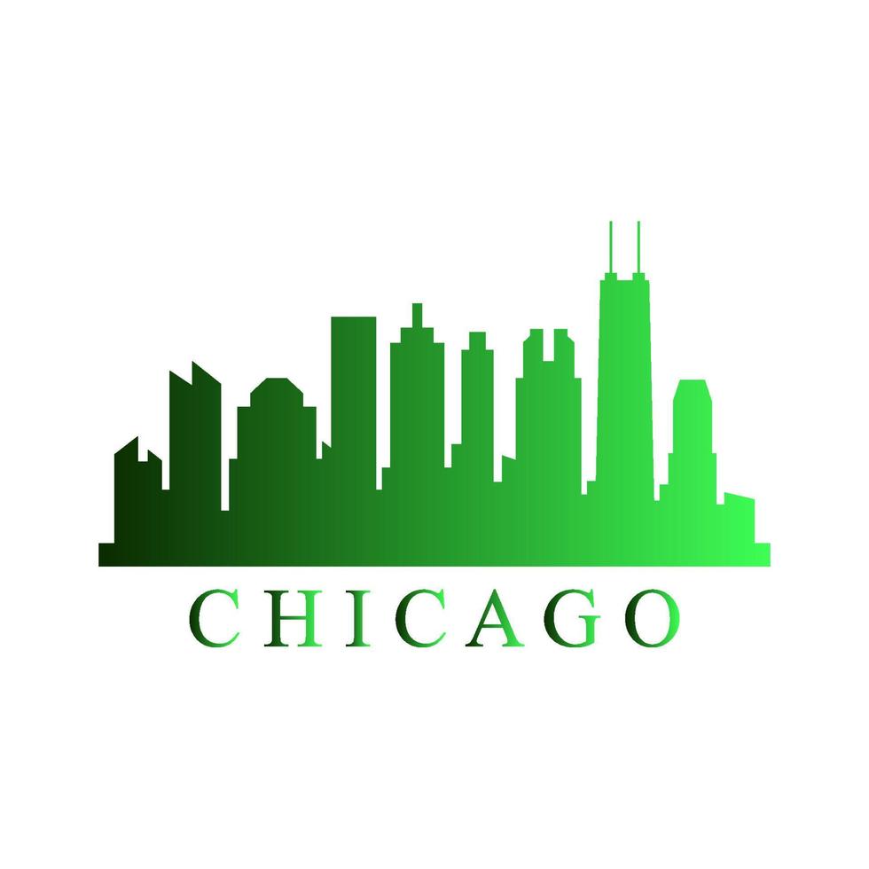 Chicago skyline illustrated 8698352 Vector Art at Vecteezy