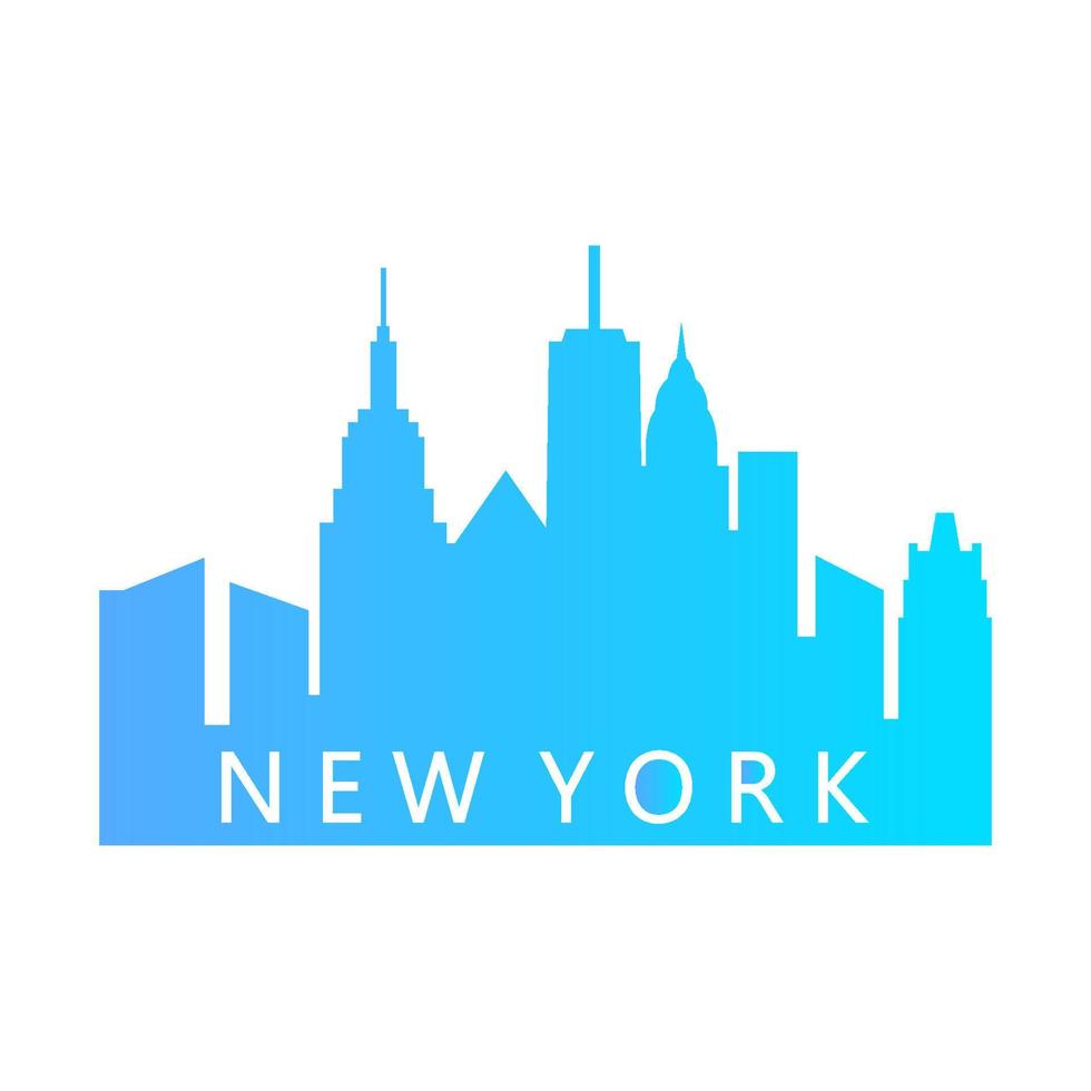 New york skyline illustrated vector