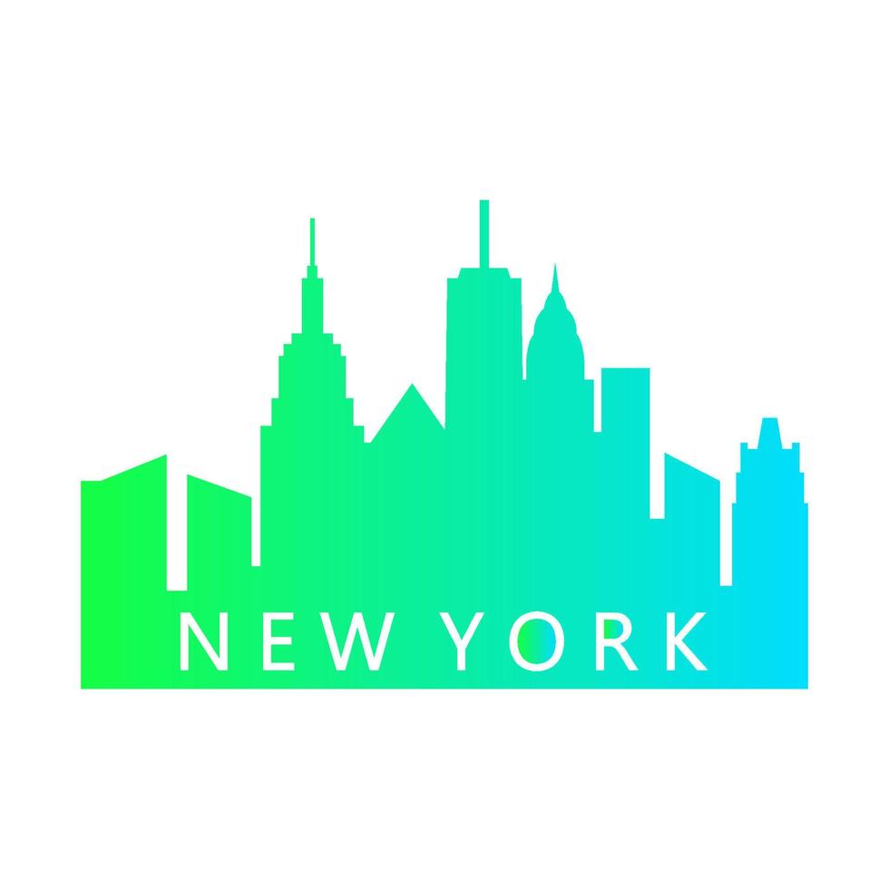New york skyline illustrated vector