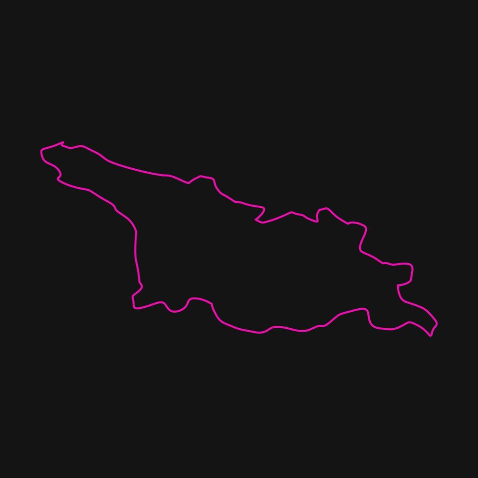 Georgia map illustrated vector