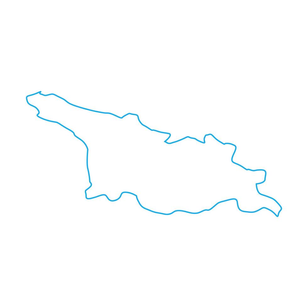 Georgia map illustrated vector