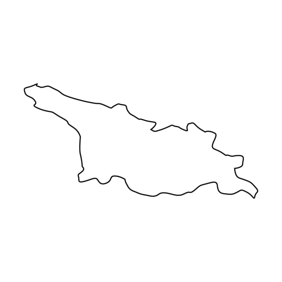 Georgia map illustrated vector