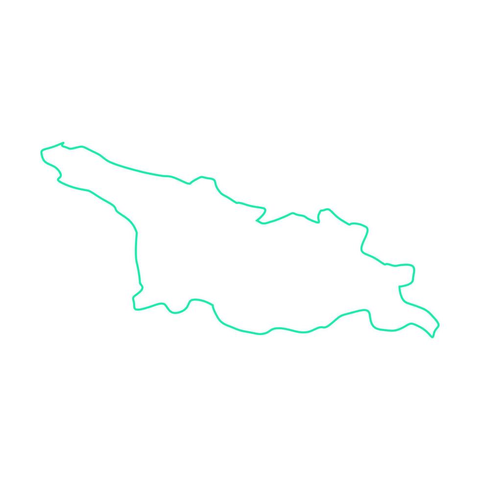 Georgia map illustrated vector