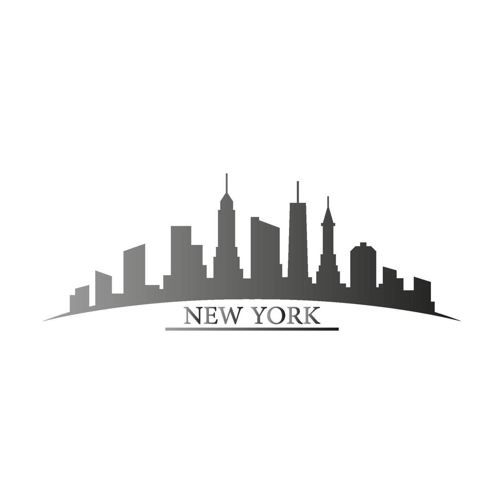 horizonte de nueva york ilustrado vector