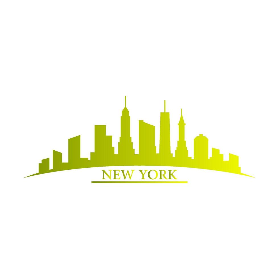 horizonte de nueva york ilustrado vector