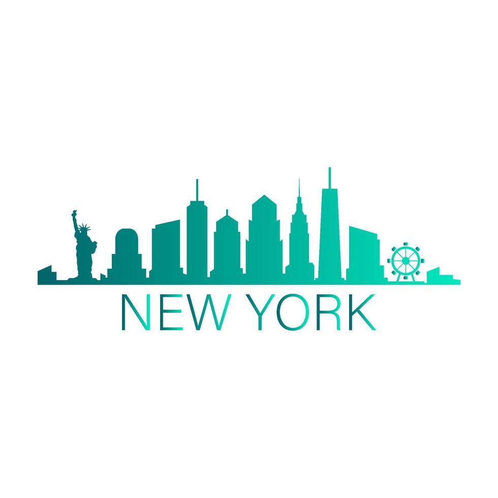 New york skyline illustrated vector