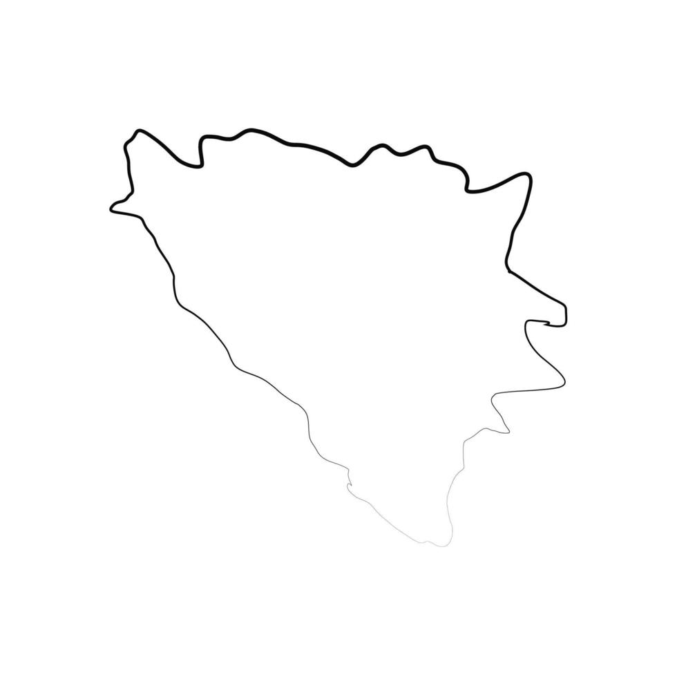 mapa ilustrado de bosnia vector